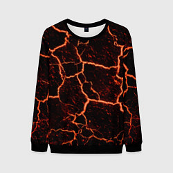 Свитшот мужской Раскаленная лаваhot lava, цвет: 3D-черный