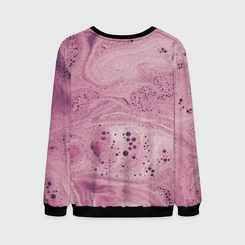 Мужской свитшот Нежная розовая пенка / 3D-Черный – фото 2
