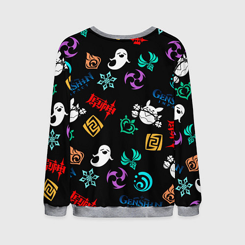 Мужской свитшот Электро стихия Геншин / 3D-Меланж – фото 2