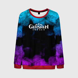 Свитшот мужской Genshin Impact Облака, цвет: 3D-красный