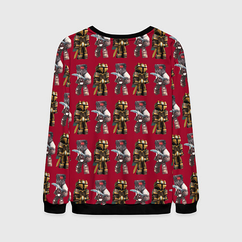 Мужской свитшот Minecraft warriors pattern / 3D-Черный – фото 2