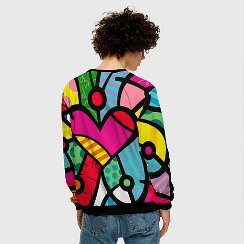 Мужской свитшот Ромеро Бритто Арт / 3D-Черный – фото 4