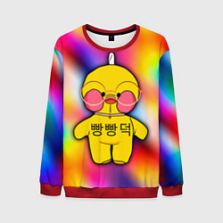 Свитшот мужской Лалафанфан Lalafanfan Duck, цвет: 3D-красный