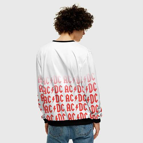 Мужской свитшот Acdc Паттерн / 3D-Черный – фото 4