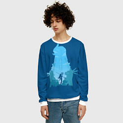 Свитшот мужской Шень Хе Genshin Impact, цвет: 3D-белый — фото 2