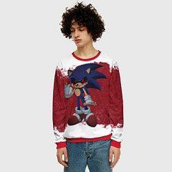 Свитшот мужской Sonic Exe!, цвет: 3D-красный — фото 2