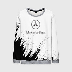 Свитшот мужской Mercedes-Benz - White texture, цвет: 3D-меланж