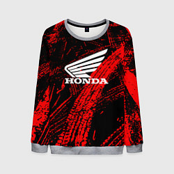 Свитшот мужской Honda следы от шин, цвет: 3D-меланж