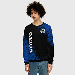 Свитшот мужской Volvo брызги, цвет: 3D-черный — фото 2