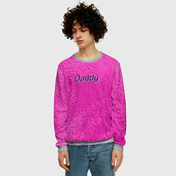 Свитшот мужской Daddy pink, цвет: 3D-меланж — фото 2