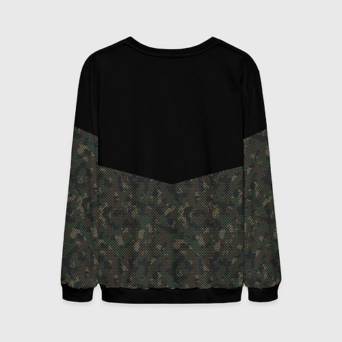 Мужской свитшот Пивные Войска камуфляж / 3D-Черный – фото 2
