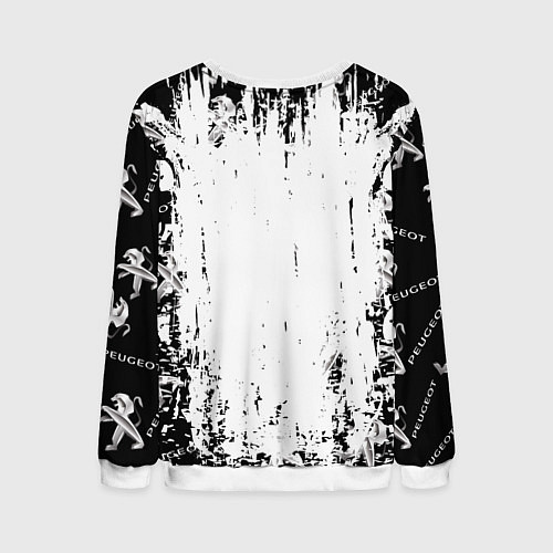 Мужской свитшот Peugeot паттерн львов / 3D-Белый – фото 2