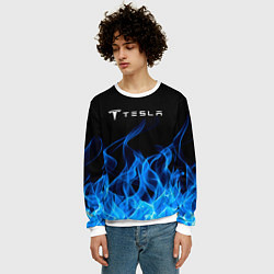 Свитшот мужской Tesla Fire, цвет: 3D-белый — фото 2