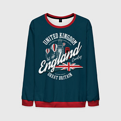 Свитшот мужской Англия England, цвет: 3D-красный