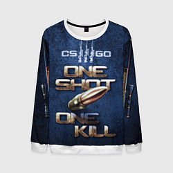 Свитшот мужской One Shot One Kill CS GO, цвет: 3D-белый