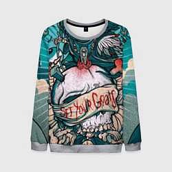 Свитшот мужской Череп - Арт, цвет: 3D-меланж