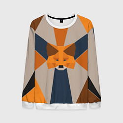 Свитшот мужской Metamask Крипто лиса, цвет: 3D-белый