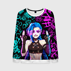 Свитшот мужской JINX ДЖИНКС NEON PATTERN, цвет: 3D-белый