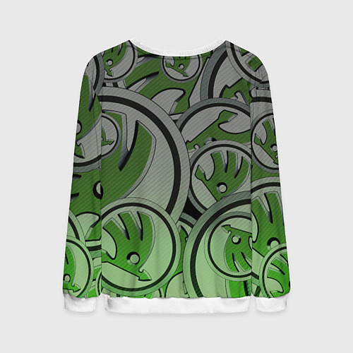 Мужской свитшот Skoda Carbone Pattern / 3D-Белый – фото 2
