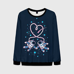 Свитшот мужской Космическая любовь Cosmic love, цвет: 3D-черный