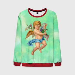 Свитшот мужской Ангел Святой, цвет: 3D-красный