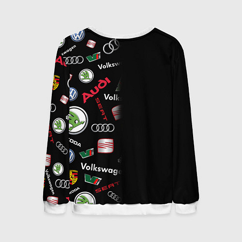 Мужской свитшот Volkswagen Group Half Pattern / 3D-Белый – фото 2