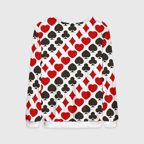 Мужской свитшот Карточные Масти Card Suits / 3D-Белый – фото 2