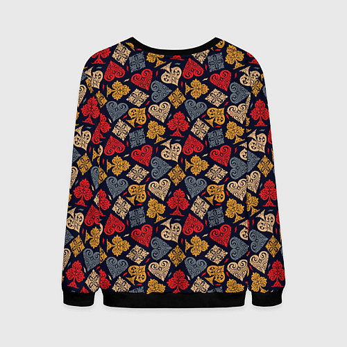 Мужской свитшот Карточные Масти Cards / 3D-Черный – фото 2