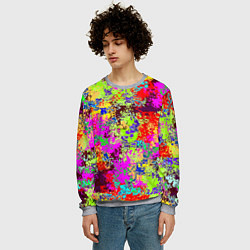 Свитшот мужской Пиксельный камуфляж Токсик, цвет: 3D-меланж — фото 2