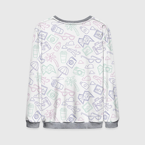 Мужской свитшот Все! Еду в отпуск! / 3D-Меланж – фото 2