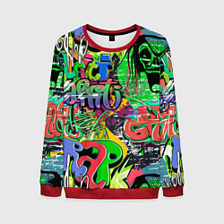 Свитшот мужской Граффити с черепами, цвет: 3D-красный