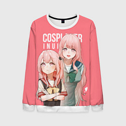 Свитшот мужской Sajuna and Shinju Inui, цвет: 3D-белый