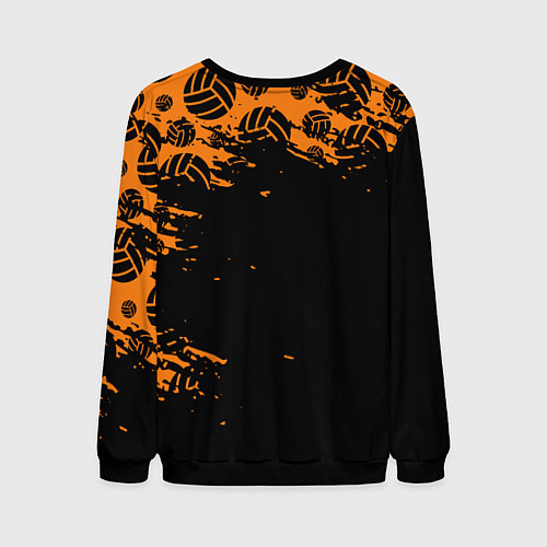 Мужской свитшот KARASUNO HIGH SCHOOL ОРАНЖЕВАЯ / 3D-Черный – фото 2