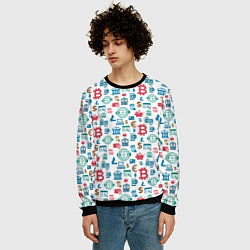 Свитшот мужской Виртуальная Валюта Currency, цвет: 3D-черный — фото 2