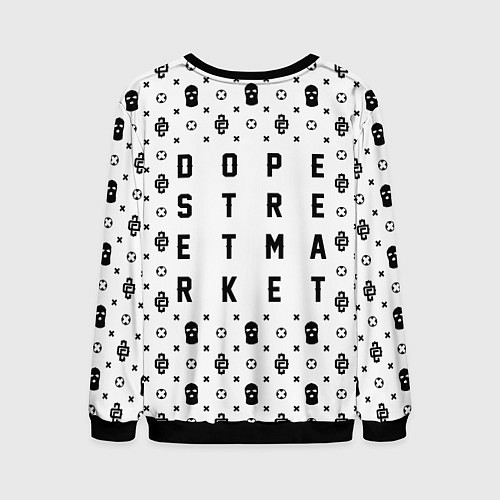 Мужской свитшот Узор White Ski Mask Dope Street Market / 3D-Черный – фото 2