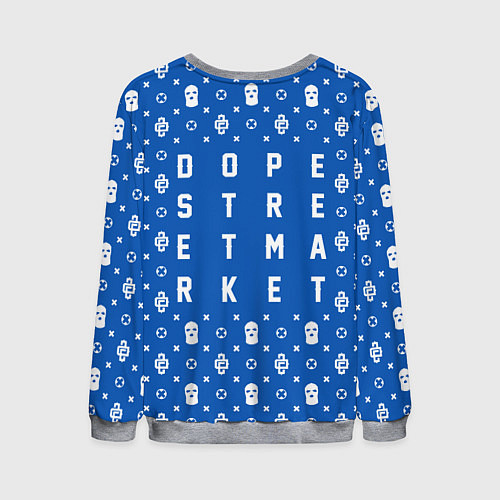 Мужской свитшот Узор Blue Phantom Ski Mask Dope Street Market / 3D-Меланж – фото 2