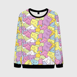 Свитшот мужской Cute pattern of seals, цвет: 3D-черный