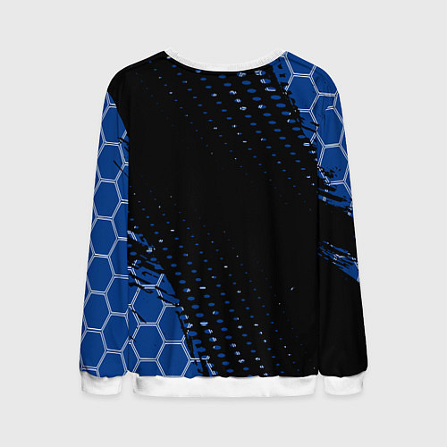 Мужской свитшот Volvo - Вольво Sport соты / 3D-Белый – фото 2