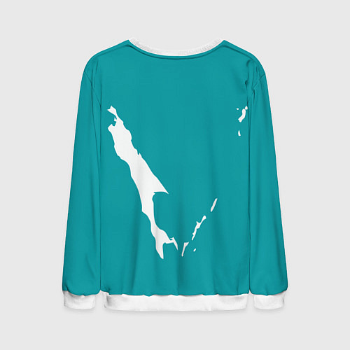 Мужской свитшот Сахалин герб / 3D-Белый – фото 2