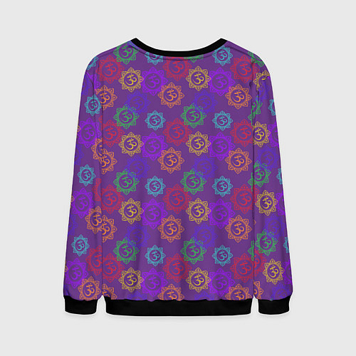 Мужской свитшот Мантра ОМ - Аум / 3D-Черный – фото 2
