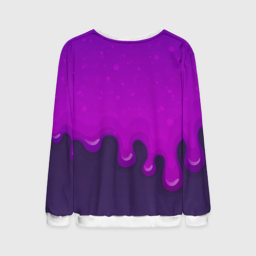 Мужской свитшот Фиолетовый мопед / 3D-Белый – фото 2