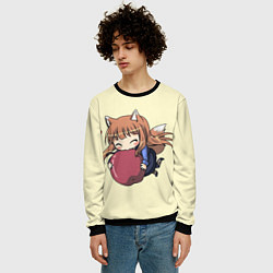 Свитшот мужской Холо с яблоком, цвет: 3D-черный — фото 2