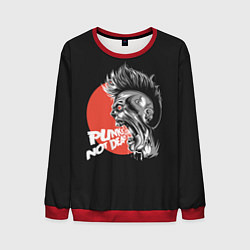 Свитшот мужской PUNKS NOT DEAD - Панк, цвет: 3D-красный