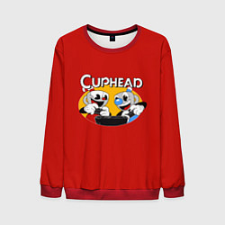 Свитшот мужской Cuphead and Mugman Gamers, цвет: 3D-красный