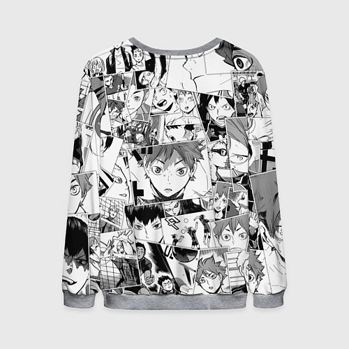 Мужской свитшот Волейбол!! pattern / 3D-Меланж – фото 2