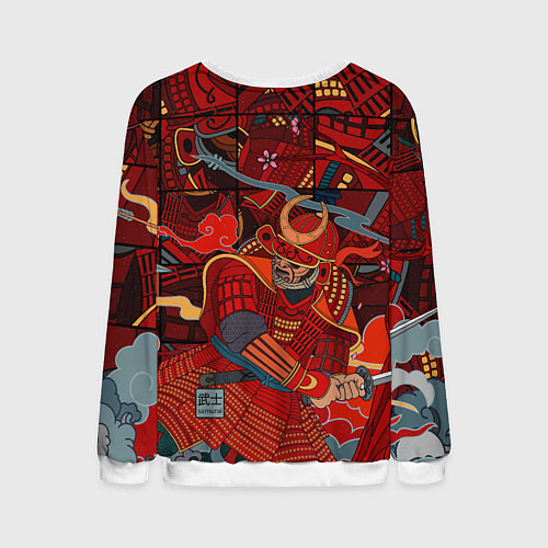 Мужской свитшот Инстинкт Самурая / 3D-Белый – фото 2