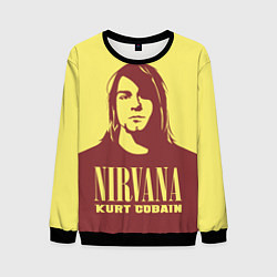 Свитшот мужской Nirvana - Kurt Cobain, цвет: 3D-черный