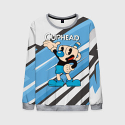 Мужской свитшот Cuphead синяя чашечка