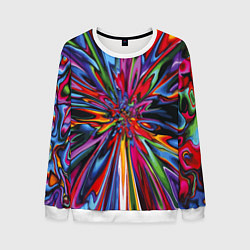 Свитшот мужской Color pattern Impressionism, цвет: 3D-белый