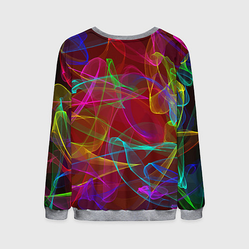Мужской свитшот Color neon pattern Vanguard / 3D-Меланж – фото 2